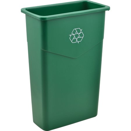 GLOBAL INDUSTRIAL Rectangle Recycling Green, Plastic 261902RGN